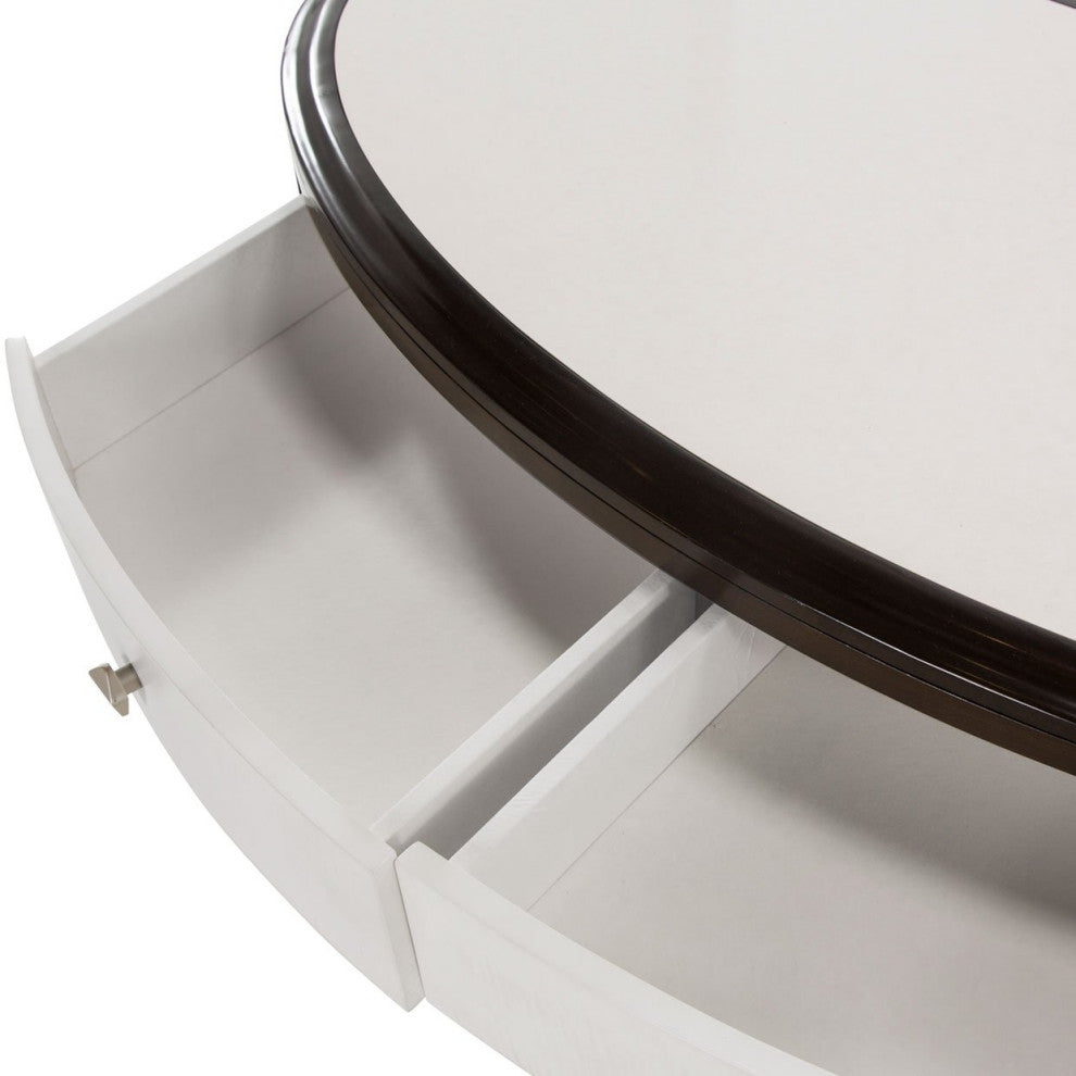 Aico Amini Paris Chic Oval Cocktail Table in Espresso