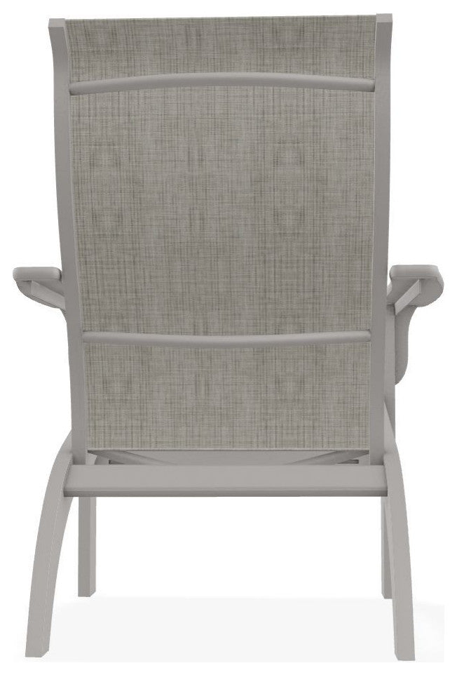 Adirondack Sling Outdoor Adirondack Armchair, Smoke/Warm Gray