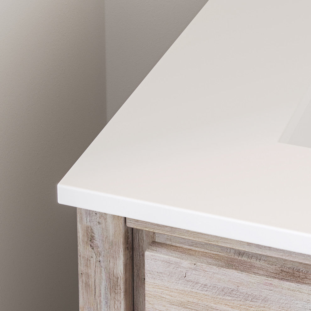 Esconde Bath Vanity, Natural Wood, 60", Double Sink, Freestanding