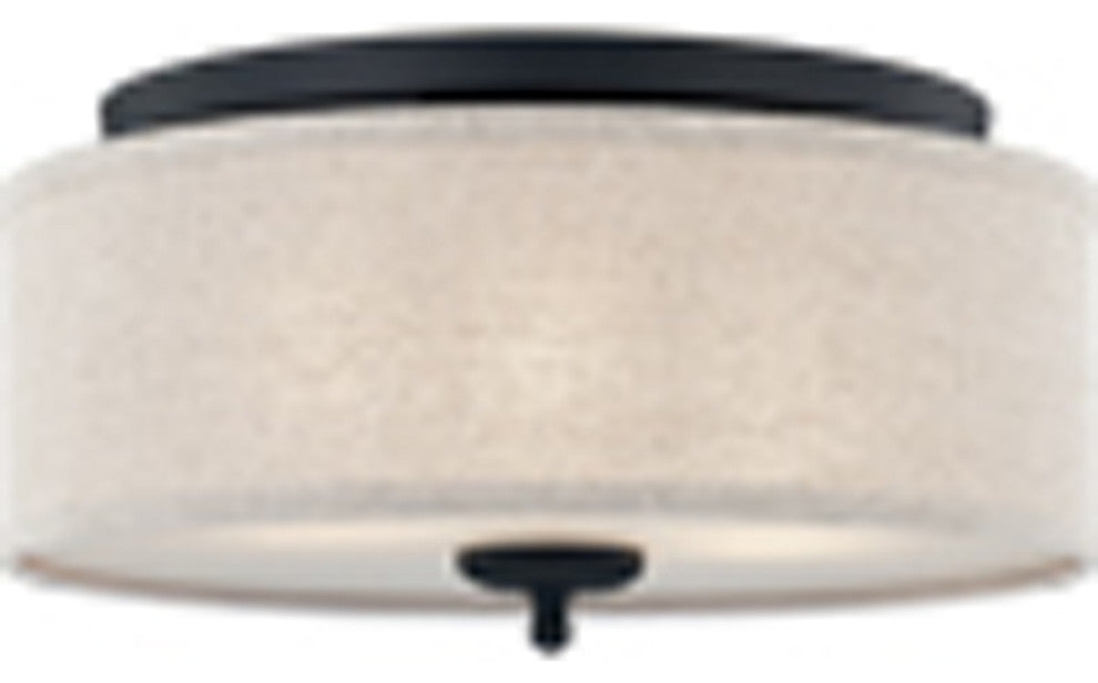 Quoizel BLA1616MBK Three Light Flush Mount, Matte Black Finish