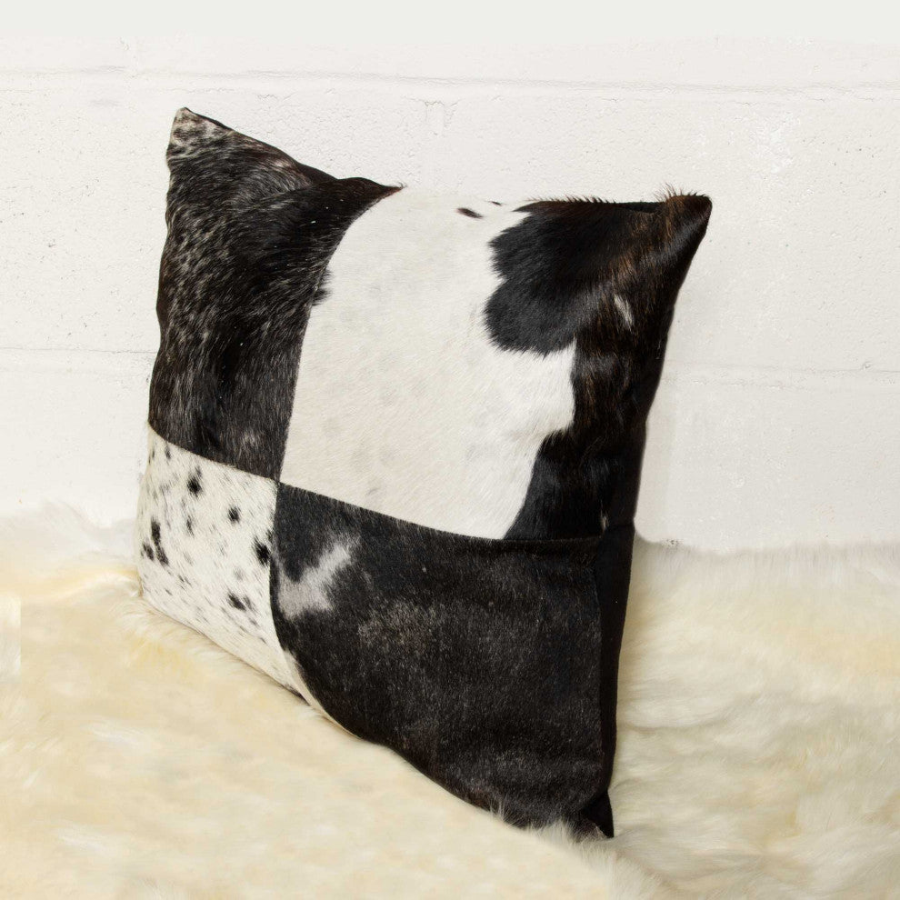 18"x18"x5" Black and White Quattro Pillow