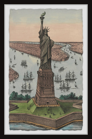 "Liberty Statue" Framed Painting Print, 24x36