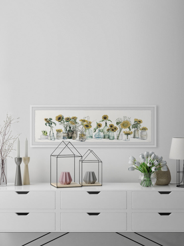 "Lovely Sunflowers" Framed Painting Print