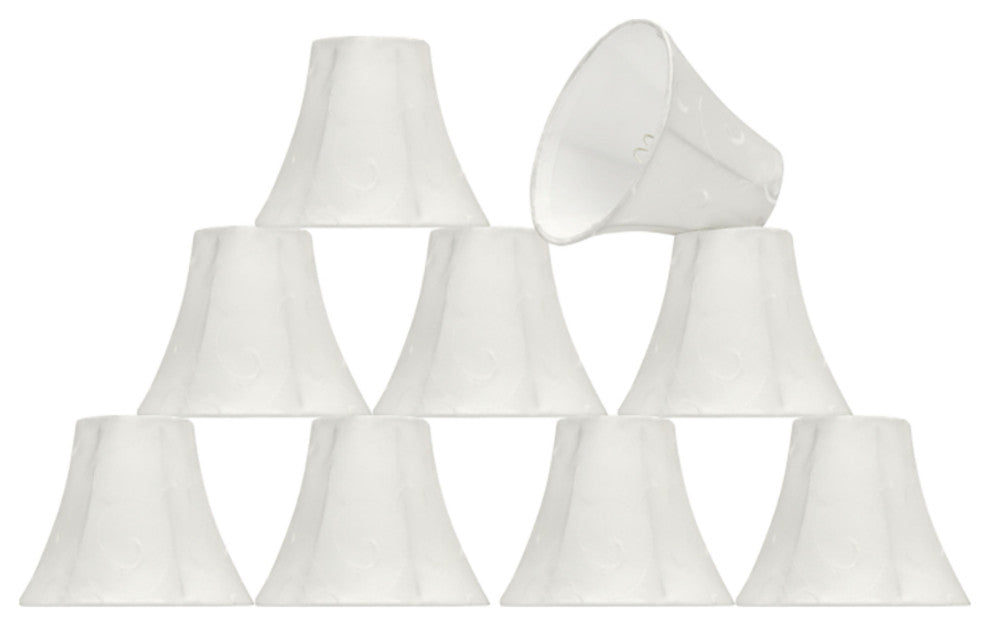 30057-9 Small Bell  Chandelier Clip On Lamp Shade Beige 3"x6"x5"