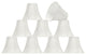 30057-9 Small Bell  Chandelier Clip On Lamp Shade Beige 3"x6"x5"