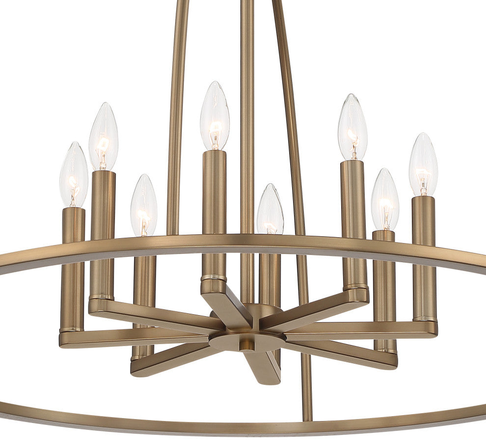 Abbott 8 Light Vibrant Gold Chandelier