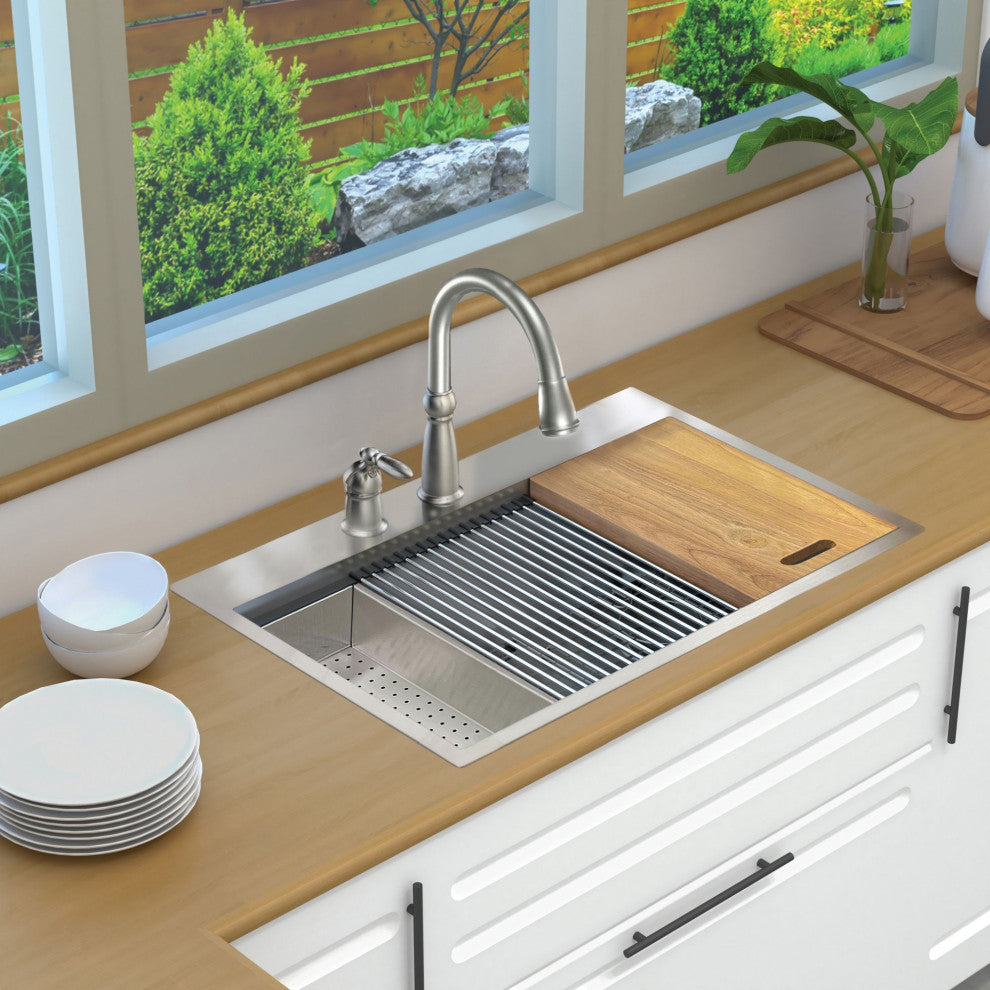 Transolid KWSST332210 Kitchen Workstation, Ml2 Faucet Holes