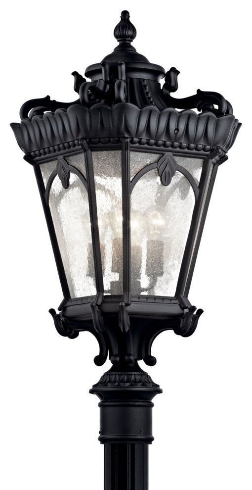 Kichler Tournai Outdoor Post Lantern, Textured Black, 17