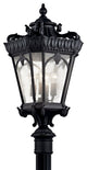 Kichler Tournai Outdoor Post Lantern, Textured Black, 17