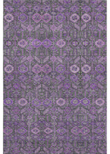 Premium Machine Washable Mayfield AMF574 Purple 3' x 5' Rug