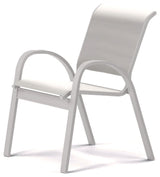 Aruba II Sling Cafe Chair, Textured White, White