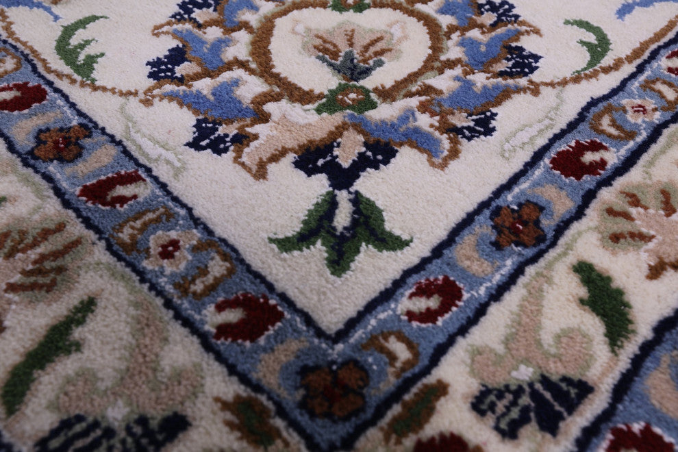 Persian Nain Wool and Silk Hand Knotted Rug 10' 7" X 17' 4" Q9338