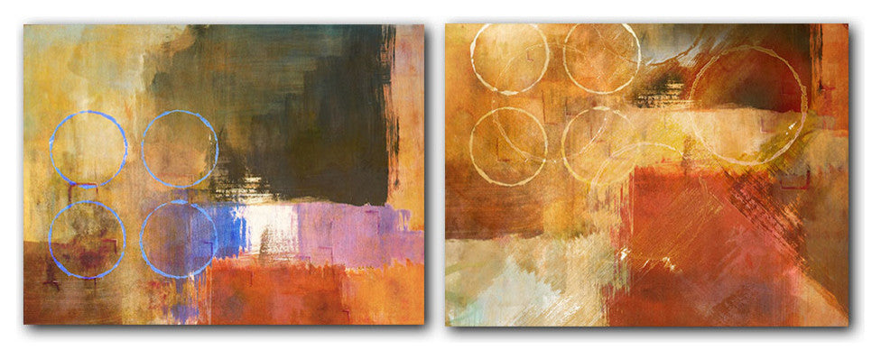 OversizedAbstract Canvas Wall Art, 2-Piece Set