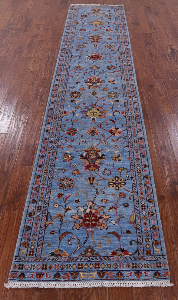 Runner Handmade Persian Tabriz Wool Rug 2' 8" X 12' 4" Q11245