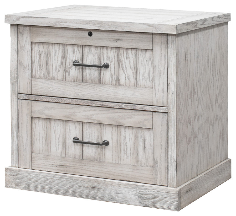 Lateral File With Locking Legal/Letter File Drawer, Fully Assembled, White