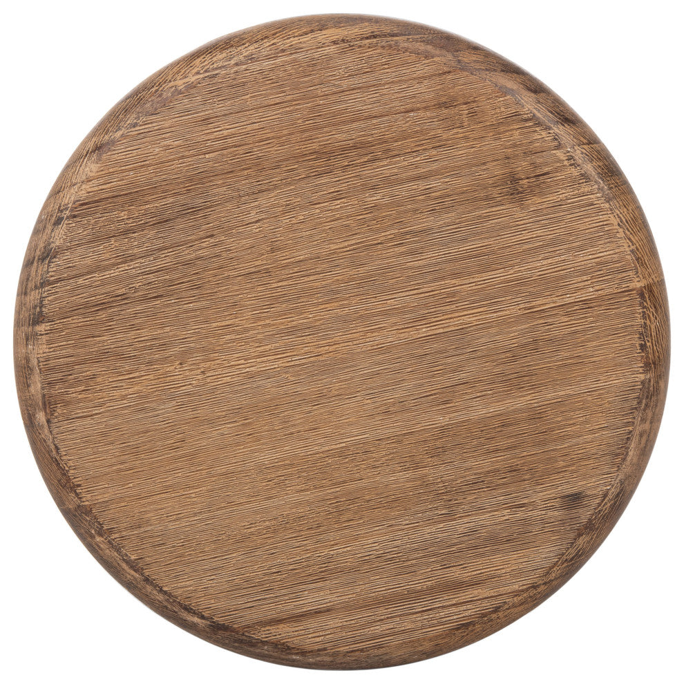Safavieh Button Concrete Accent Stool, Black
