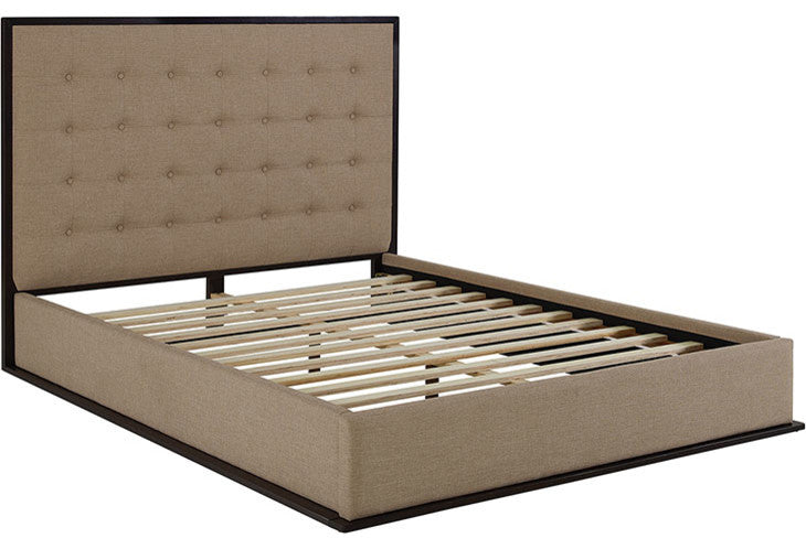 Modway Madeline Queen Upholstered Bed Frame, Cappuccino Cafe