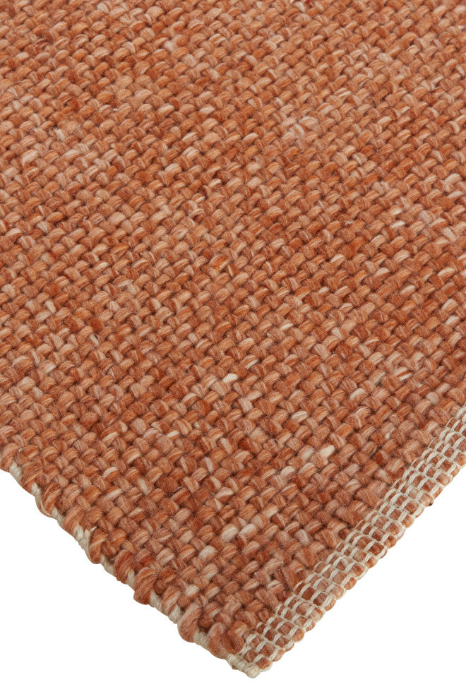 Weave & Wander Siona Space Dyed Flatweave Rug, Orange, 9' X 12'