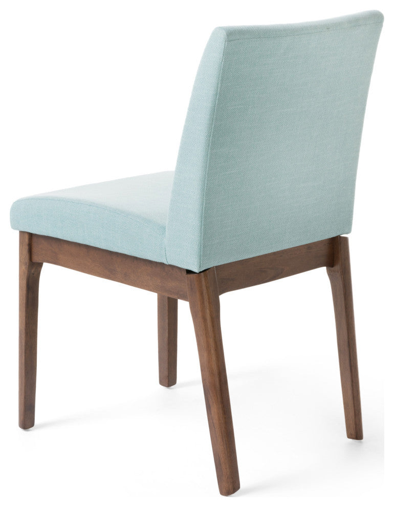 Dash Mid-Century Modern 7 Piece Dining Set, Walnut/Mint