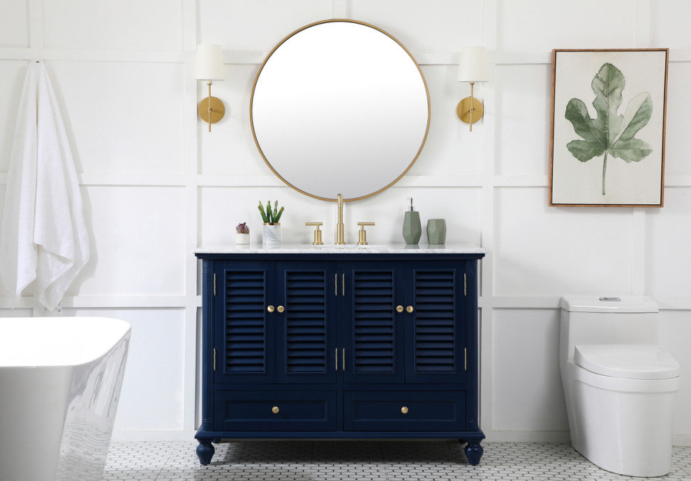 Home Living 48" Single Bathroom Vanity, Blue