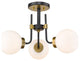 Zlite 477-3SF-MB-OBR 3-Light Semi Flush Mount, Opal