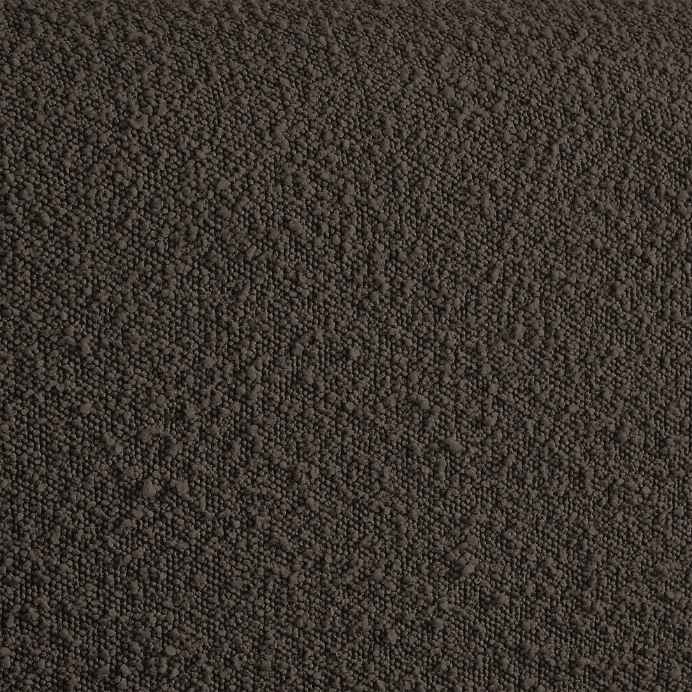 Stylus Black Boucle Fabric Full Bed, Brown, Twin