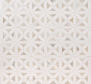Angora Geometric Pattern 12X12 Polished Marble Mosaic, (4x4 or 6x6) Sample