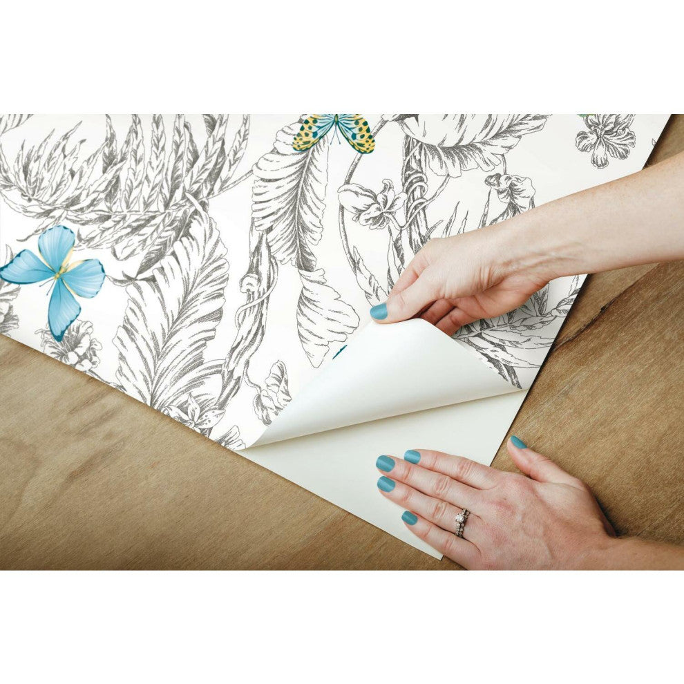 Butterfly Sketch Peel & Stick Wallpaper