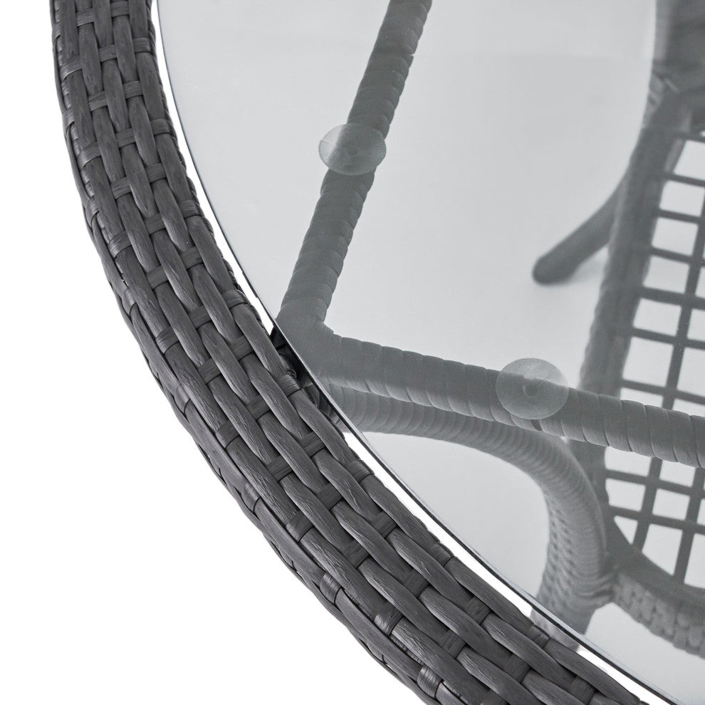 GDF Studio Hopp Outdoor Bistro Gray PE Table