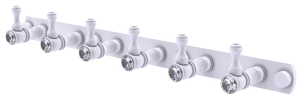 Carolina Crystal 6 Position Tie and Belt Rack, Matte White