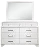 HomeRoots White Dresser With 9 Drawers
