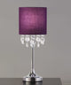 Florence 22" Crystal Table Lamp, Purple