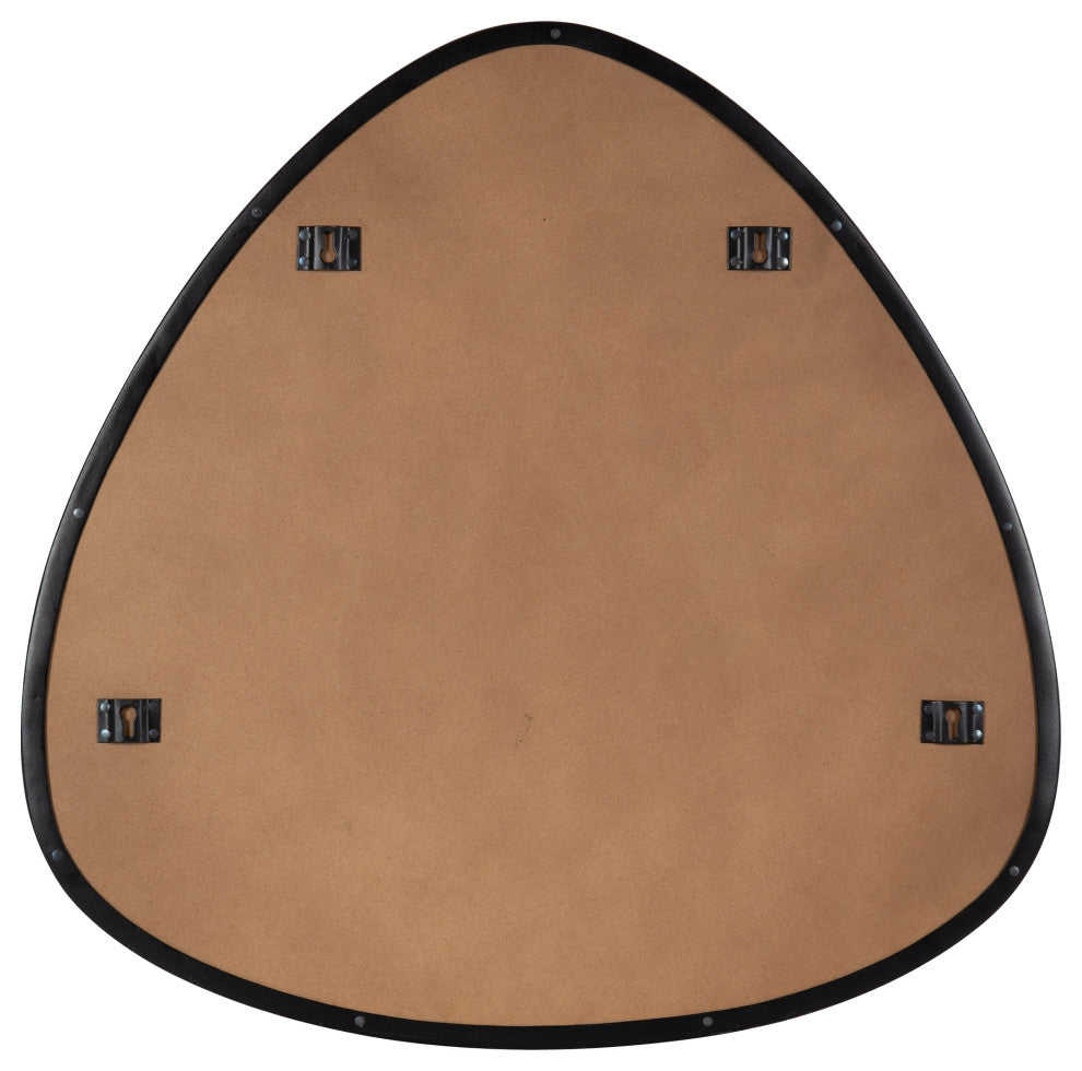 Rollo Framed Triangle Mirror, Black 24x24