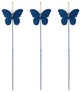24"H Patriotic Butterflies Yard Stake, 3-Piece Set