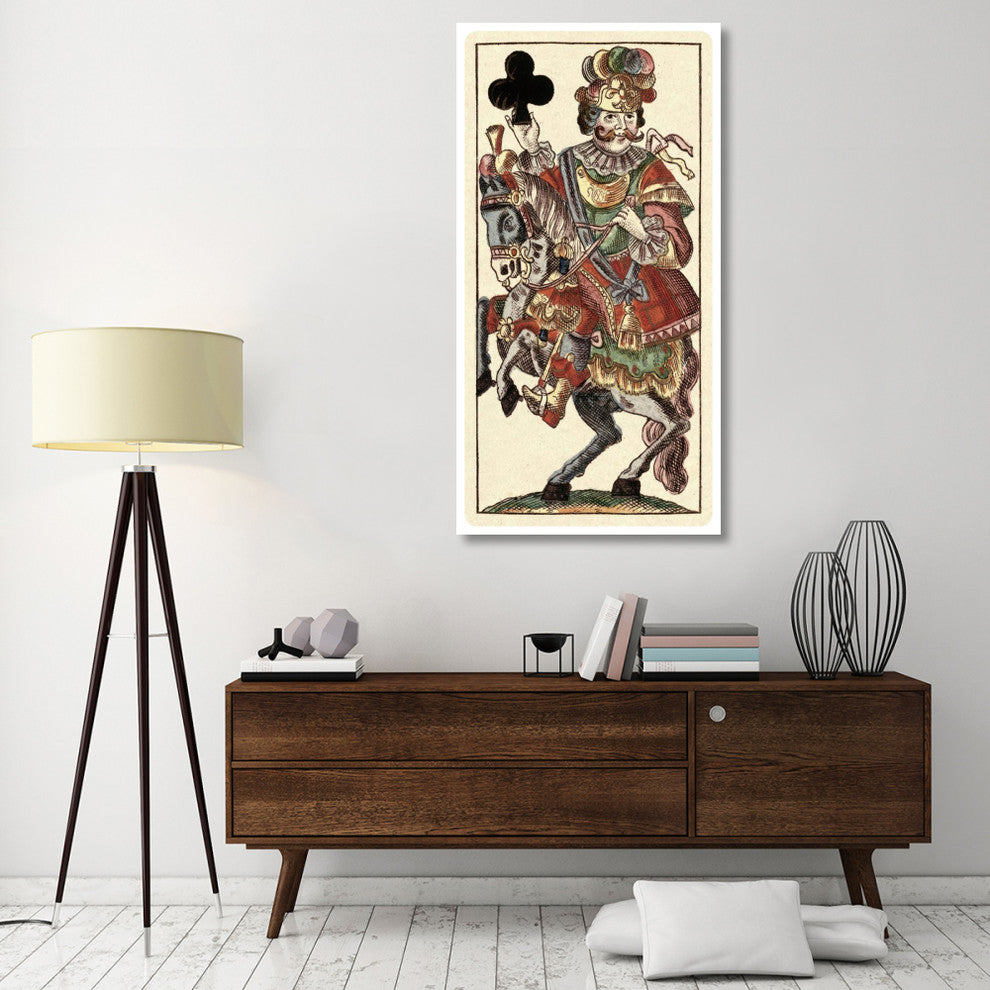 "Knight of Clubs (Bauern Hochzeit Deck)" Paper Art, 32"x62"