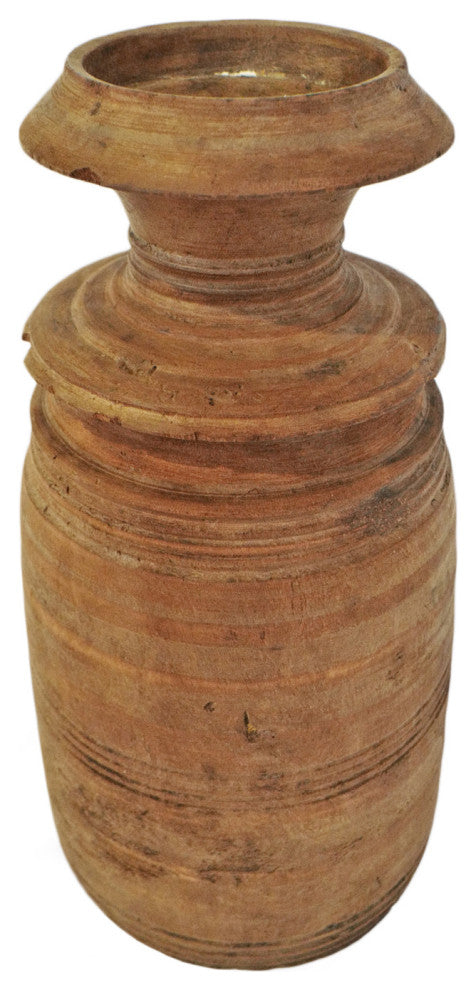 Consigned Old India Wood Pot 28