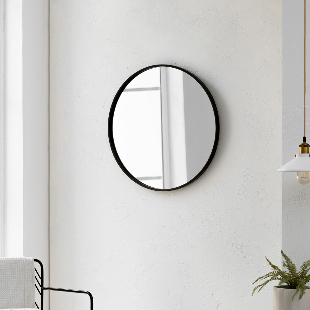 Grendon Accent Mirror, Black, 24"