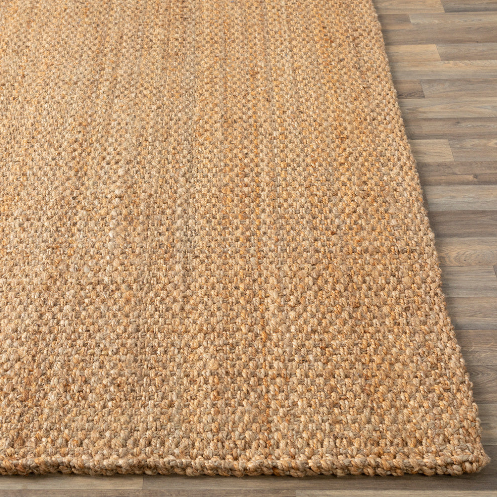 Surya Jute Woven JS-2 Natural Fiber Area Rug, Wheat, 5' x 8' Rectangle