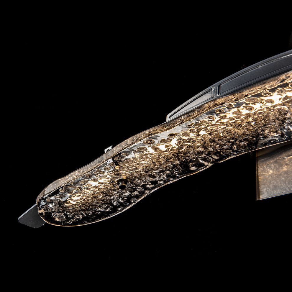 Glissade LED Bath Sconce Sterling Clear Glass