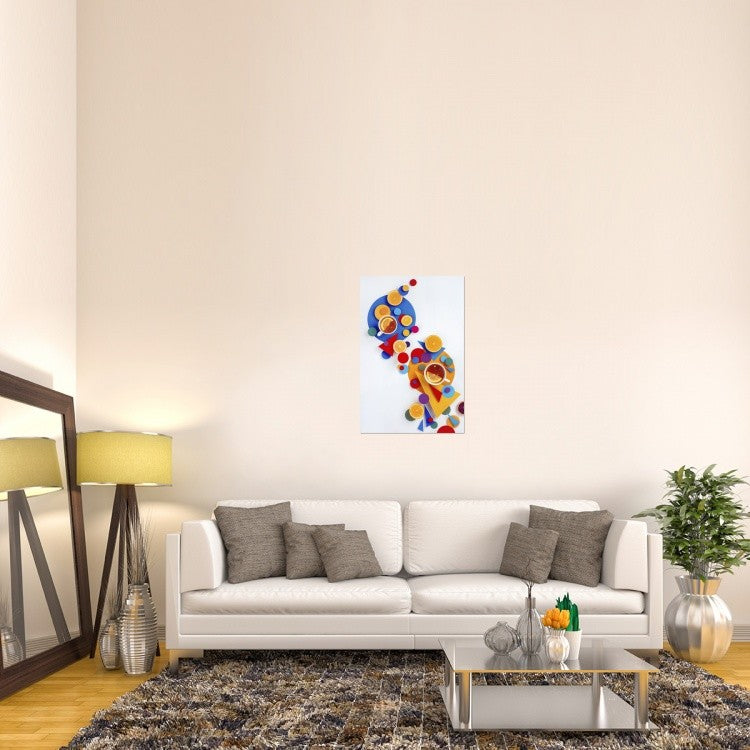 "Suprematic Tea Party" Stretched Canvas Giclee by Dina Belenko, 24x36"