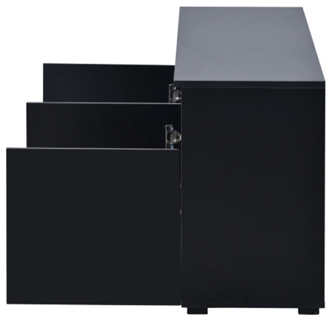 Universal Entertainment Center black modern TV stand