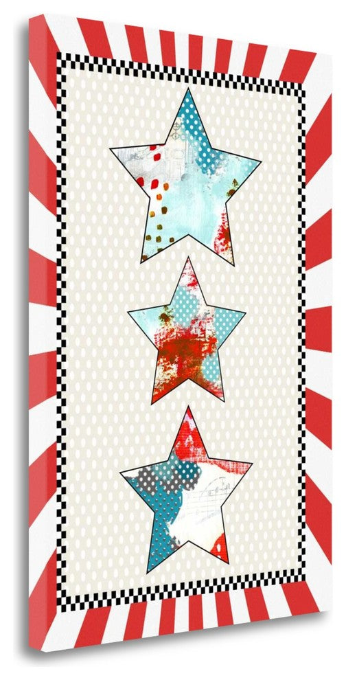 "3 Stars" By Sarah Ogren, Giclee Print on Gallery Wrap Canvas, Ready to Hang