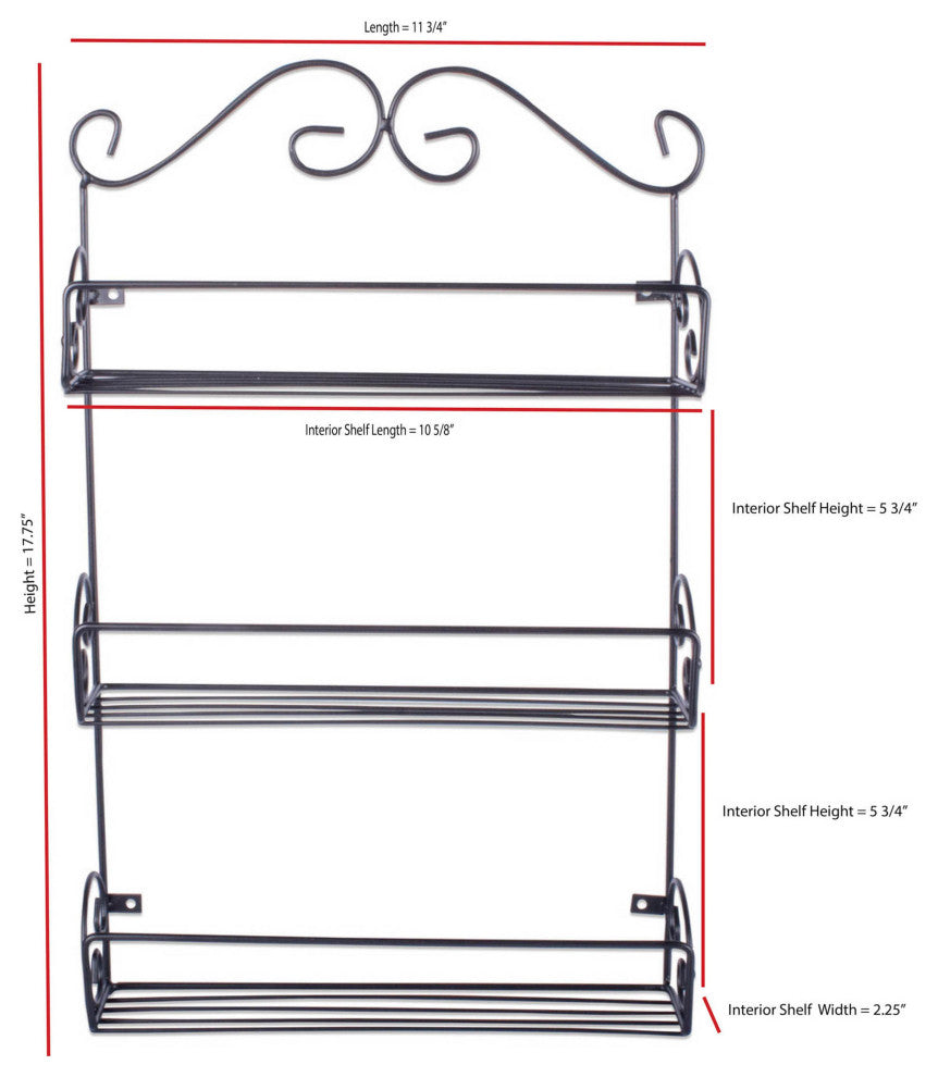 Black Pantry Spice Rack