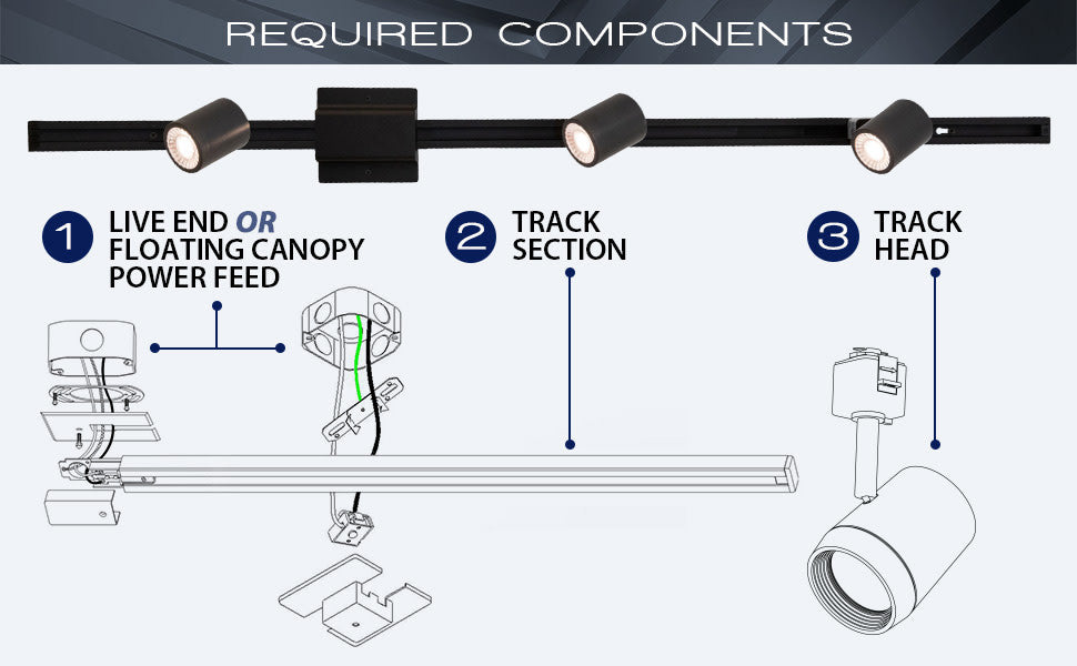 WAC Lighting HT2 24" Track for H-Track Systems - White