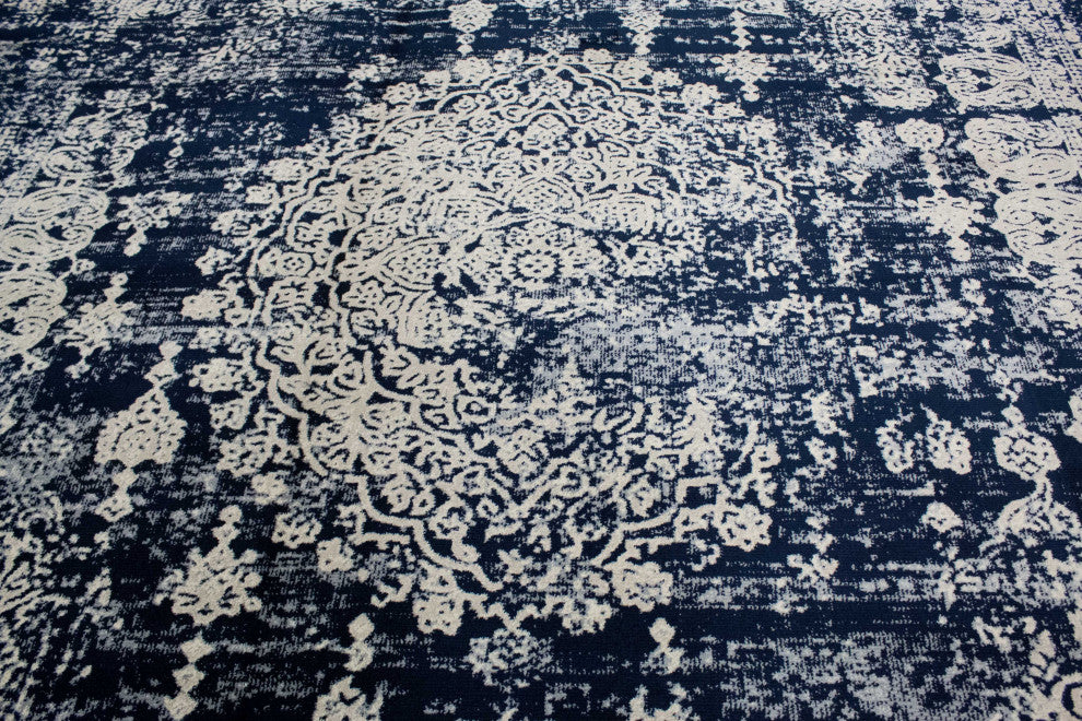 Noori Rug Lagoon Navy/Beige Rug, 9'11"x13'11"