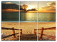 "Boardwalk Stair into Sandy Beach" Wall Art, 3 Panels, 36"x28"