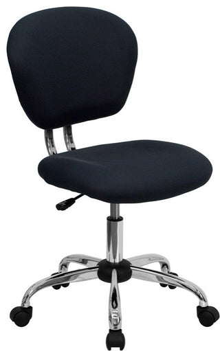 Mid-Back Mesh Swivel Task Chair with Chrome Base, Gray