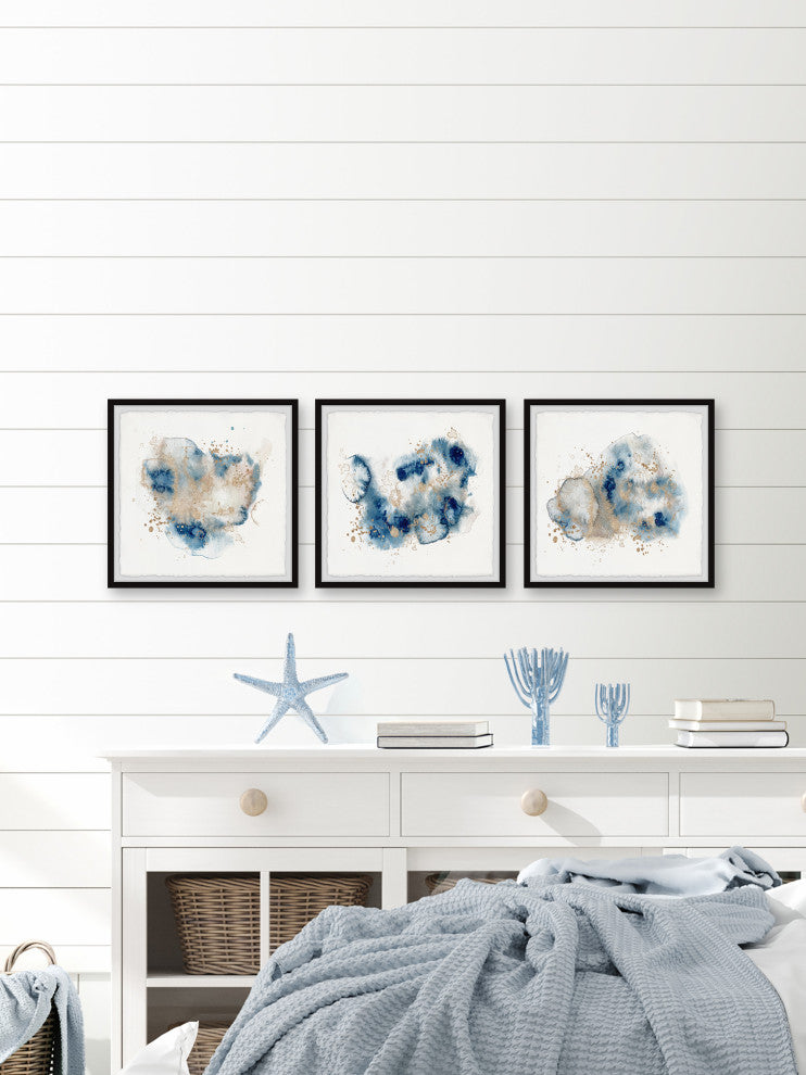 Shattered Earth Triptych, 3-Piece Set, 24x24 Panels