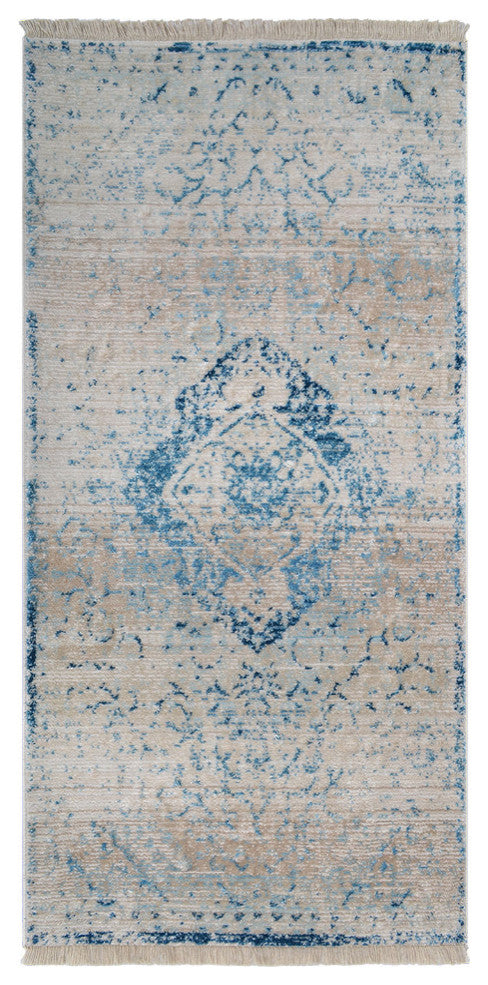 MACHINE MADE POLYESTER AREA RUGS  -Blue Color, Oriental ,Rugs for Living Room