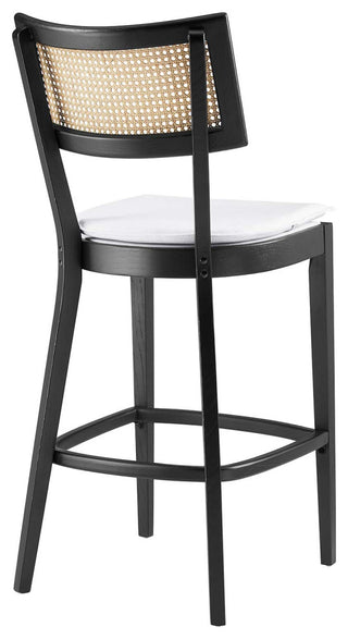 Caledonia Wood Bar Stools - Set of 2 - Black White